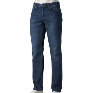 Mugsy Studio Blues Mens Dark Wash Slim Straight Stretch Jeans 35x34 FLX3NSB
